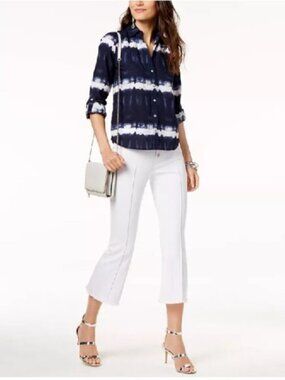 INC International Concepts  Cotton Tie-Dyed Utility Shirt